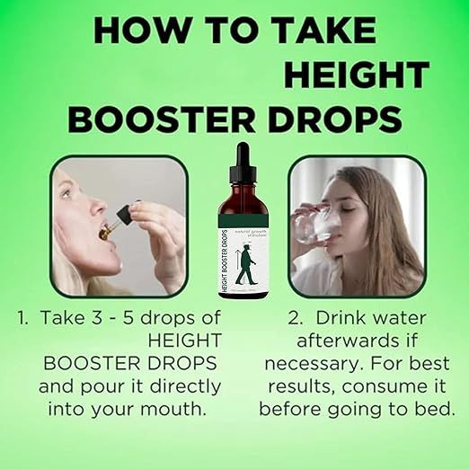 Height Booster Drops 30ml | Daily Growth Support Liquid Supplement with Essential Nutrients
