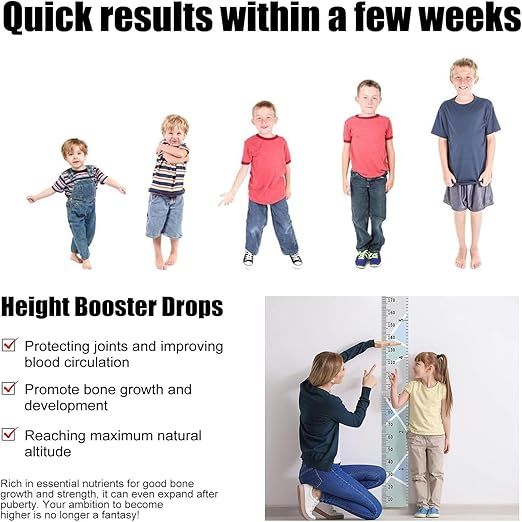 Height Booster Drops 30ml | Daily Growth Support Liquid Supplement with Essential Nutrients