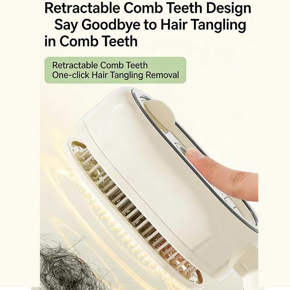 Rechargeable Electric Steam Hair Brush – Detangling Air Cushion Comb with Oil Applicator